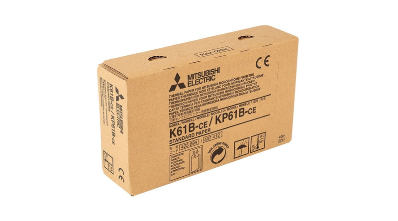 Papier d'impression standard Mitsubishi K61B-CE / KP61B-CE (Boîte de 4 rouleaux)