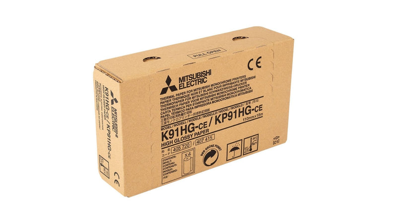 Mitsubishi K91HG-CE / KP91HG-CE Papel de impresión de alto brillo (caja de 4 rollos)